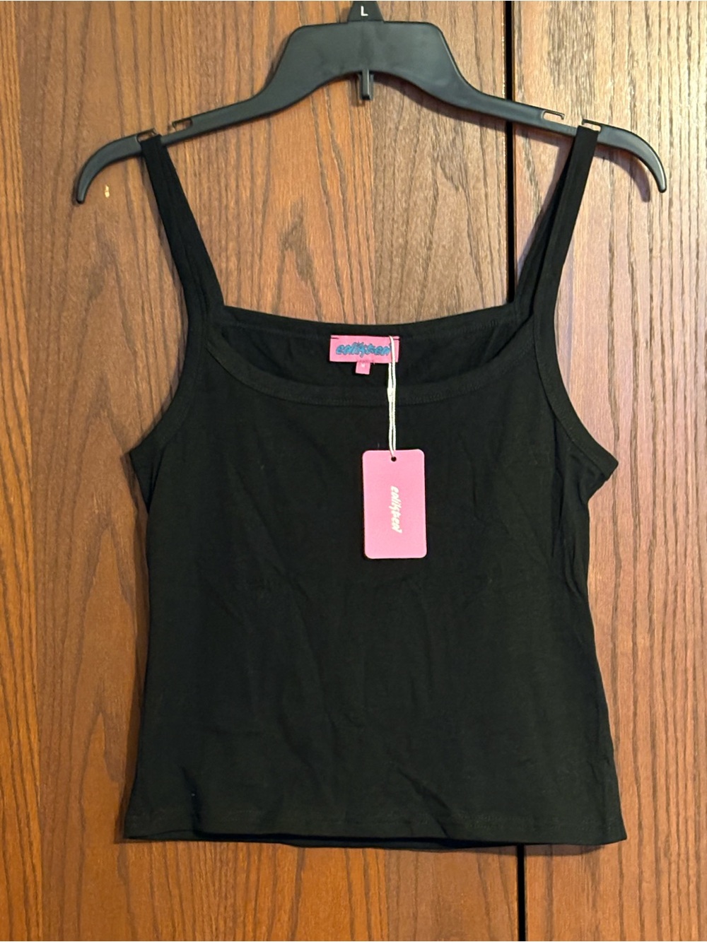 Edikted Black Slim-Strap Camisole